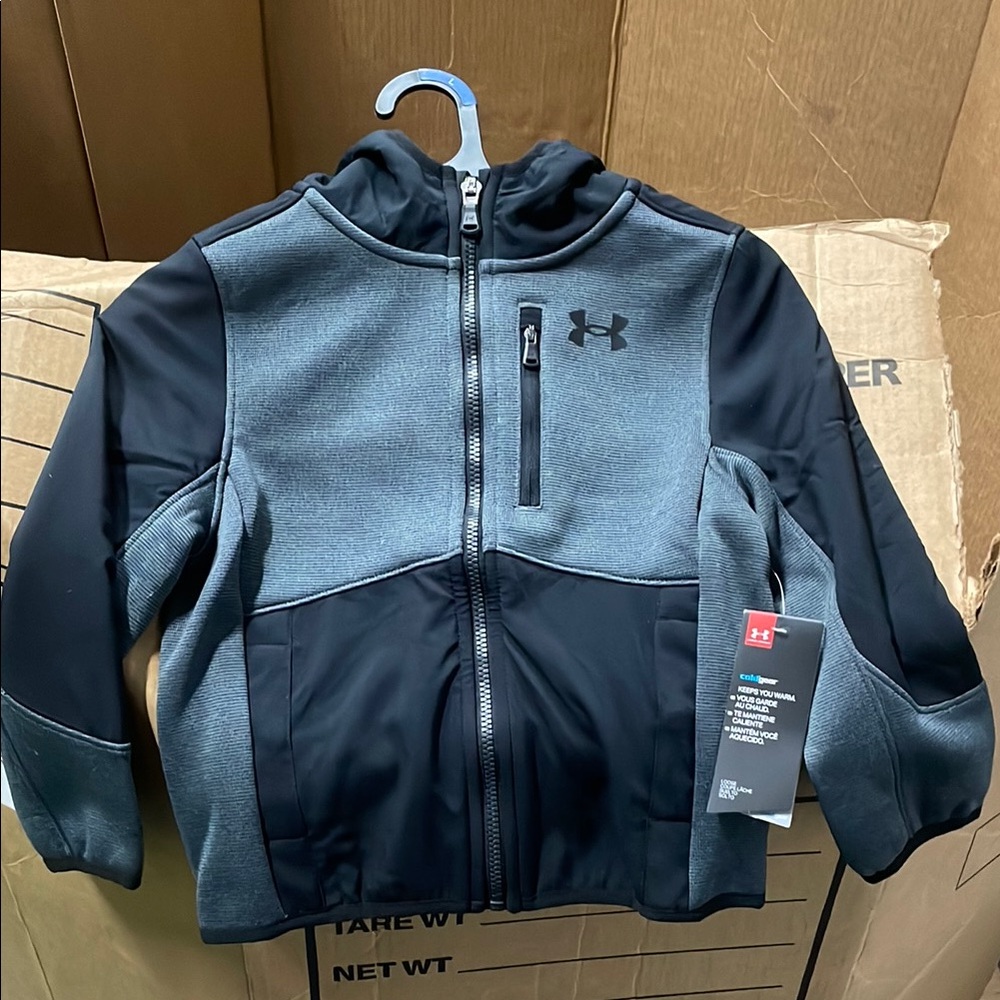 Under Armour Black and Gray Hoodie Jacket
